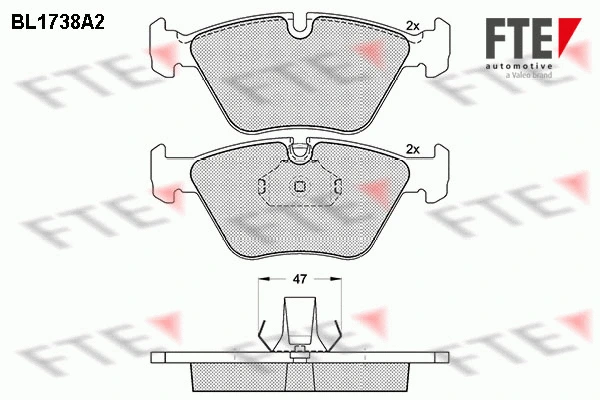 Brake Pad Set, disc brake (BL1738A2)
