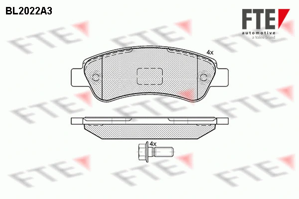 Brake Pad Set, disc brake (BL2022A3)