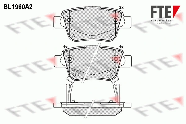 Brake Pad Set, disc brake (BL1960A2)