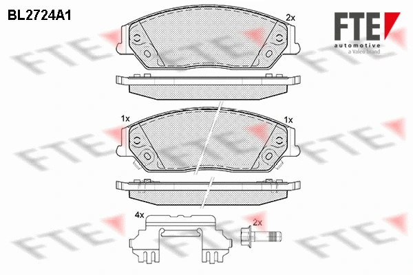 Brake Pad Set, disc brake (BL2724A1)