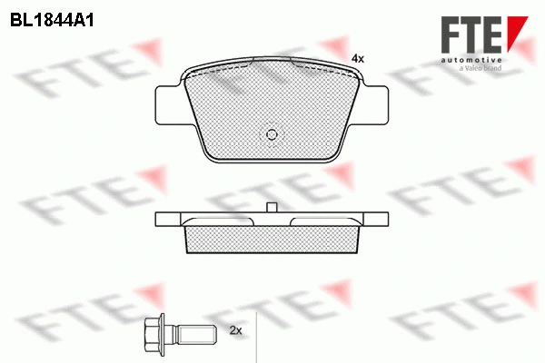 Brake Pad Set, disc brake (BL1844A1)