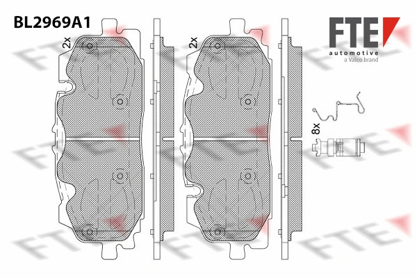 Brake Pad Set, disc brake (BL2969A1)