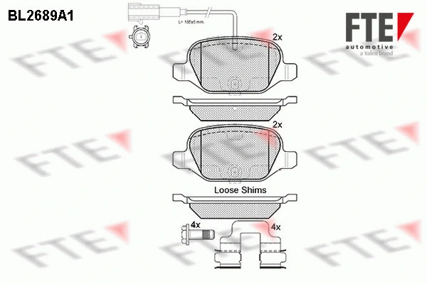 Brake Pad Set, disc brake (BL2689A1)