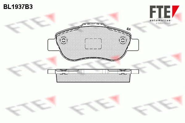 Brake Pad Set, disc brake (BL1937B3)