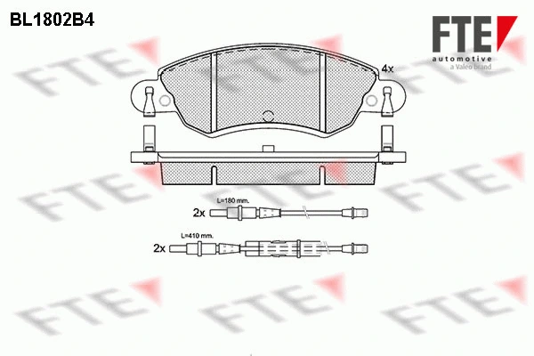Brake Pad Set, disc brake (BL1802B4)