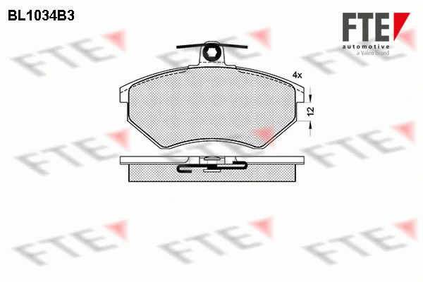 Brake Pad Set, disc brake (BL1034B3)