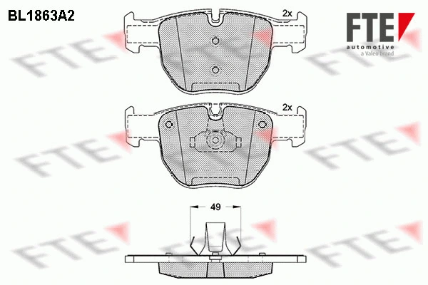 Brake Pad Set, disc brake (BL1863A2)