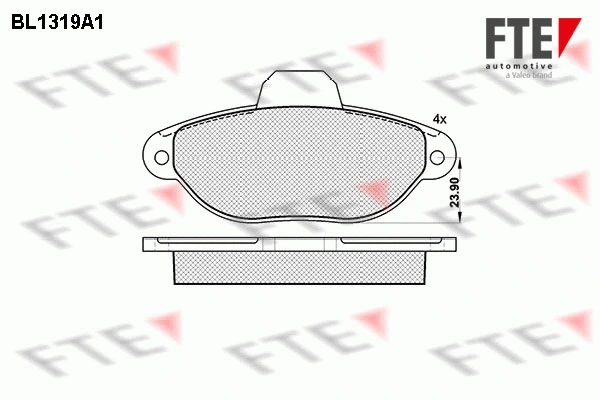 Brake Pad Set, disc brake (BL1319A1)