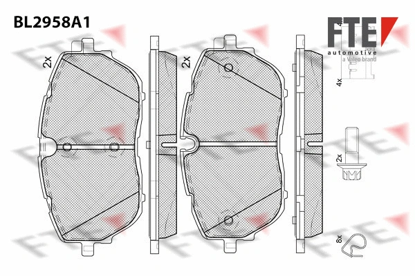 Brake Pad Set, disc brake (BL2958A1)