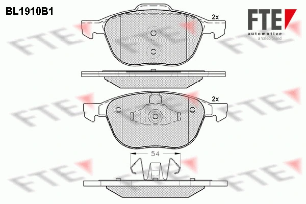 Brake Pad Set, disc brake (BL1910B1)