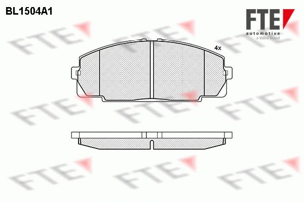 Brake Pad Set, disc brake (BL1504A1)