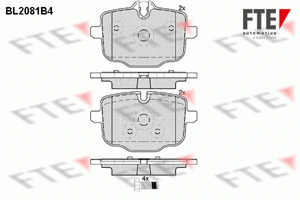 Brake Pad Set, disc brake (BL2081B4)
