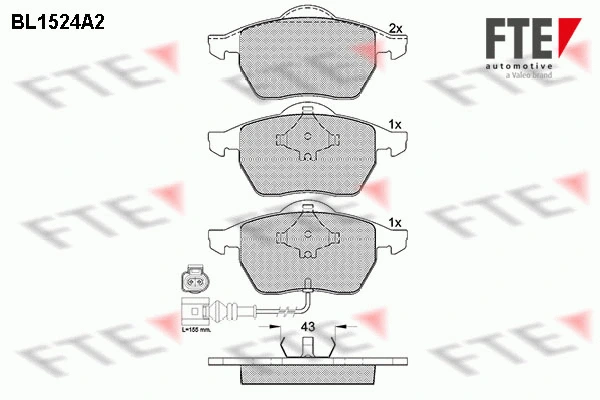 Brake Pad Set, disc brake (BL1524A2)
