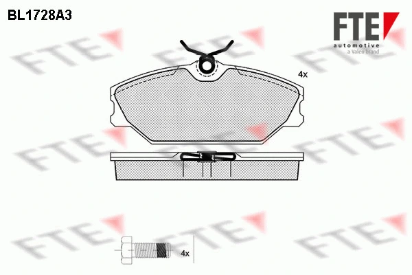 Brake Pad Set, disc brake (BL1728A3)