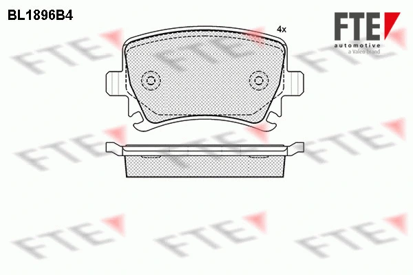 Brake Pad Set, disc brake (BL1896B4)