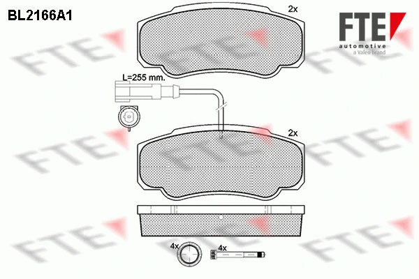 Brake Pad Set, disc brake (BL2166A1)