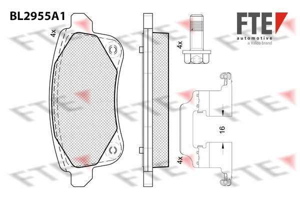 Brake Pad Set, disc brake (BL2955A1)