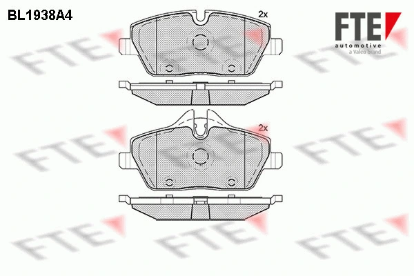 Brake Pad Set, disc brake (BL1938A4)