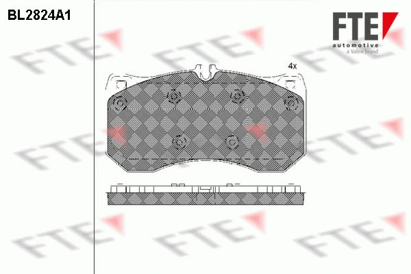 Brake Pad Set, disc brake (BL2824A1)