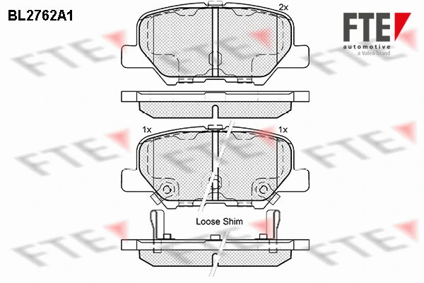 Brake Pad Set, disc brake (BL2762A1)