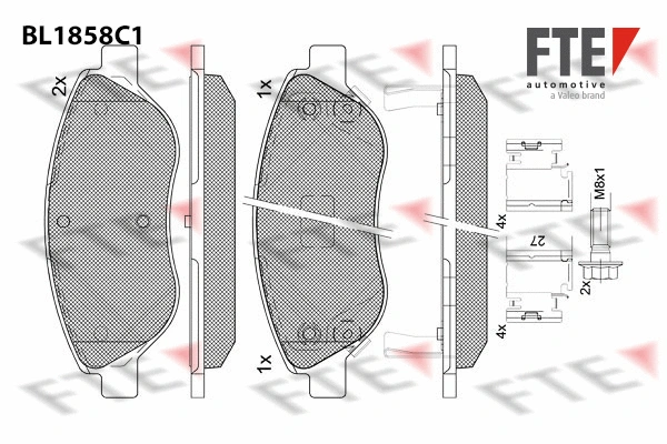 Brake Pad Set, disc brake (BL1858C1)