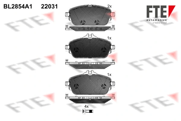 Brake Pad Set, disc brake (BL2854A1)