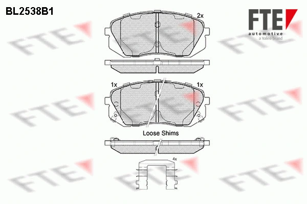 Brake Pad Set, disc brake (BL2538B1)