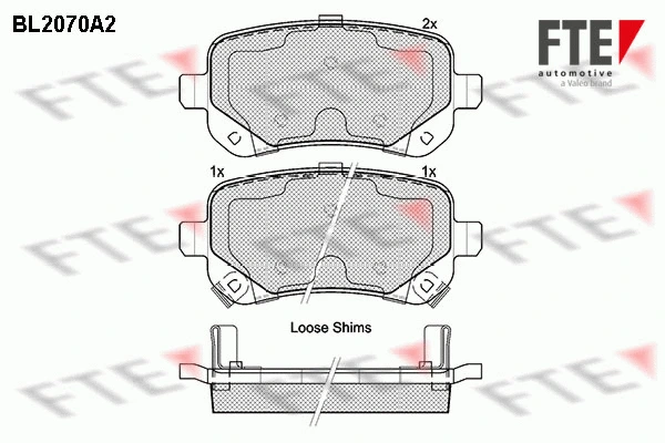 Brake Pad Set, disc brake (BL2070A2)