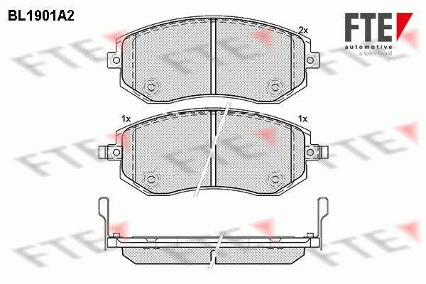 Brake Pad Set, disc brake (BL1901A2)