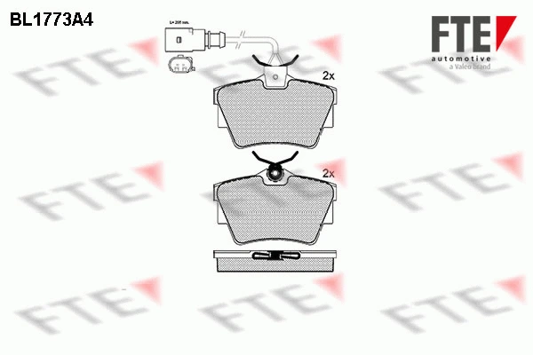 Brake Pad Set, disc brake (BL1773A4)