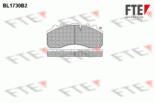 Brake Pad Set, disc brake (BL1730B2)