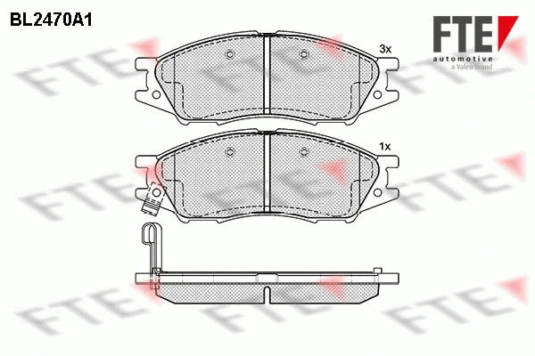 Brake Pad Set, disc brake (BL2470A1)