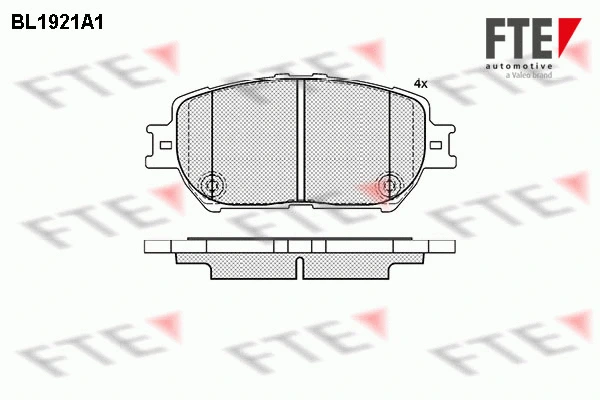 Brake Pad Set, disc brake (BL1921A1)