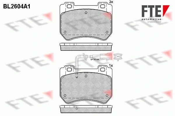 Brake Pad Set, disc brake (BL2604A1)