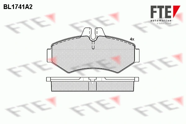 Brake Pad Set, disc brake (BL1741A2)