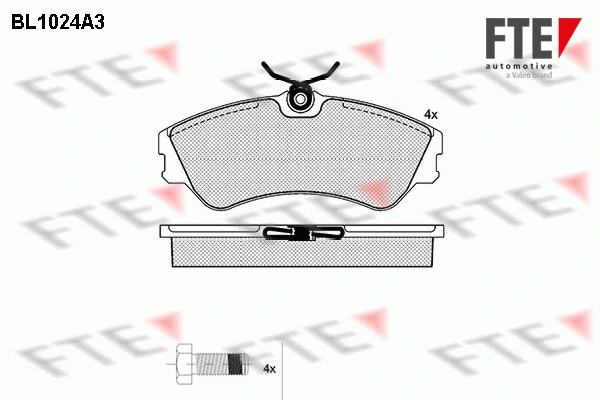 Brake Pad Set, disc brake (BL1024A3)