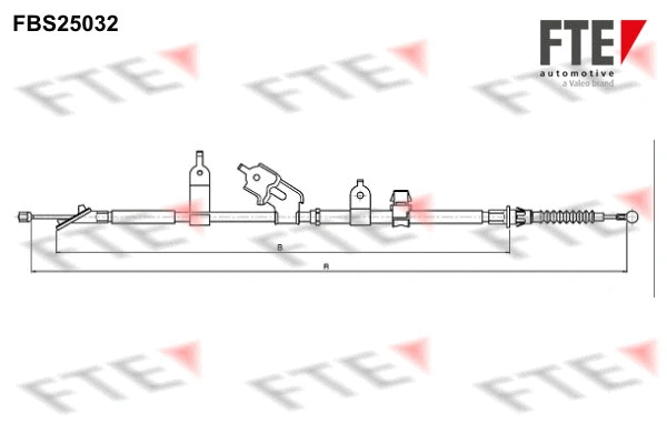 Cable Pull, parking brake (FBS25032)