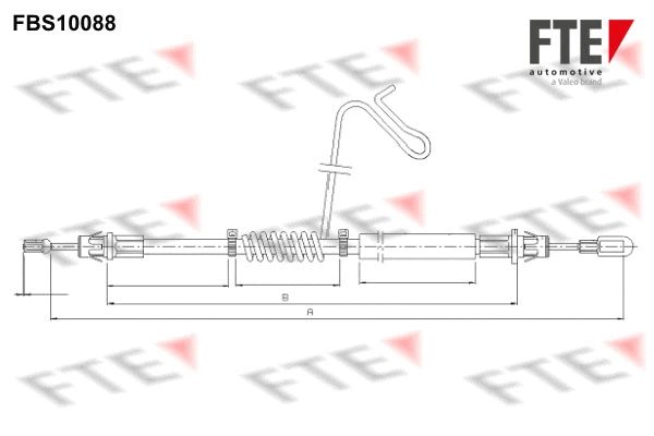 Cable Pull, parking brake (FBS10088)