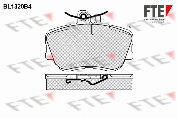 Brake Pad Set, disc brake (BL1320B4)