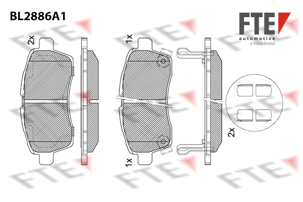 Brake Pad Set, disc brake (BL2886A1)