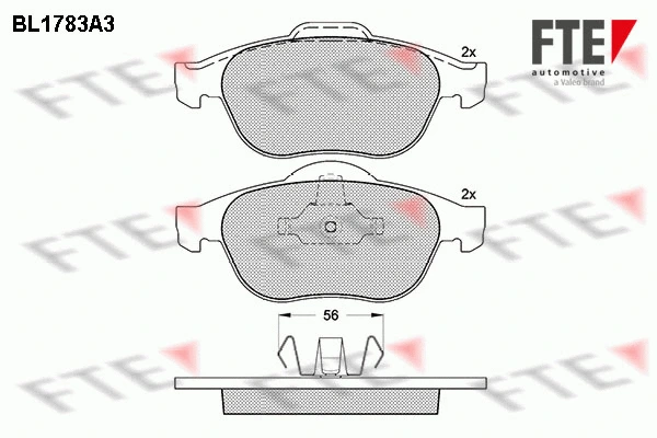 Brake Pad Set, disc brake (BL1783A3)