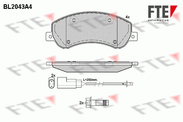 Brake Pad Set, disc brake (BL2043A4)