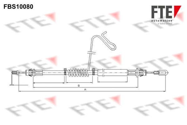 Cable Pull, parking brake (FBS10080)