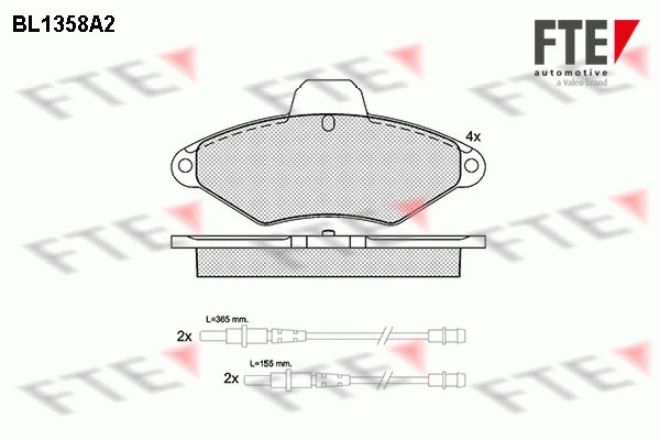 Brake Pad Set, disc brake (BL1358A2)
