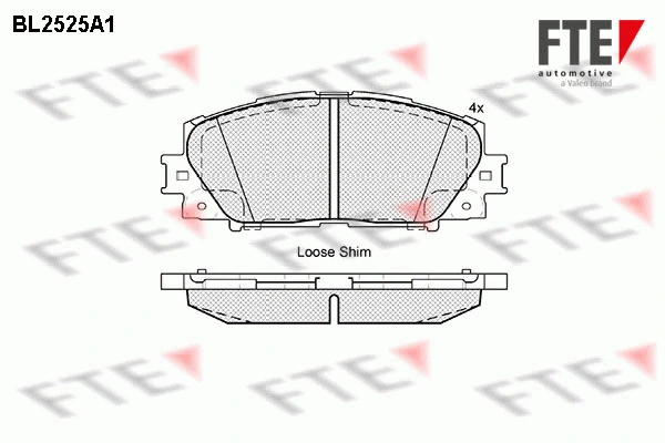 Brake Pad Set, disc brake (BL2525A1)