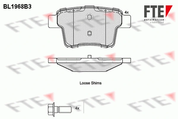 Brake Pad Set, disc brake (BL1968B3)
