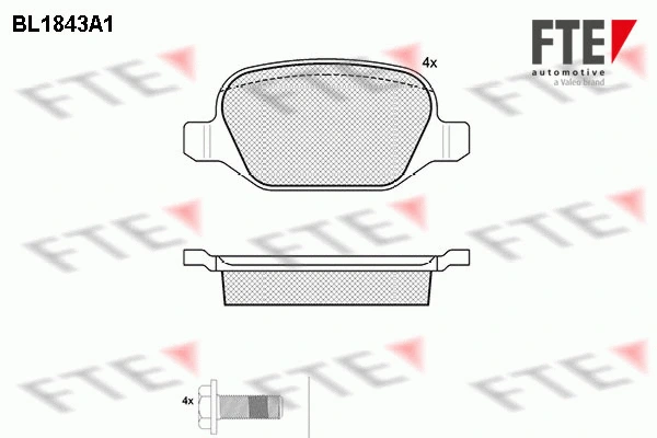 Brake Pad Set, disc brake (BL1843A1)