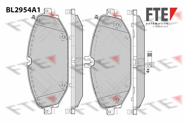 Brake Pad Set, disc brake (BL2954A1)