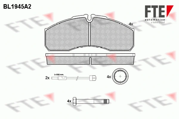 Brake Pad Set, disc brake (BL1945A2)