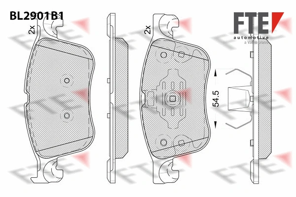 Brake Pad Set, disc brake (BL2901B1)